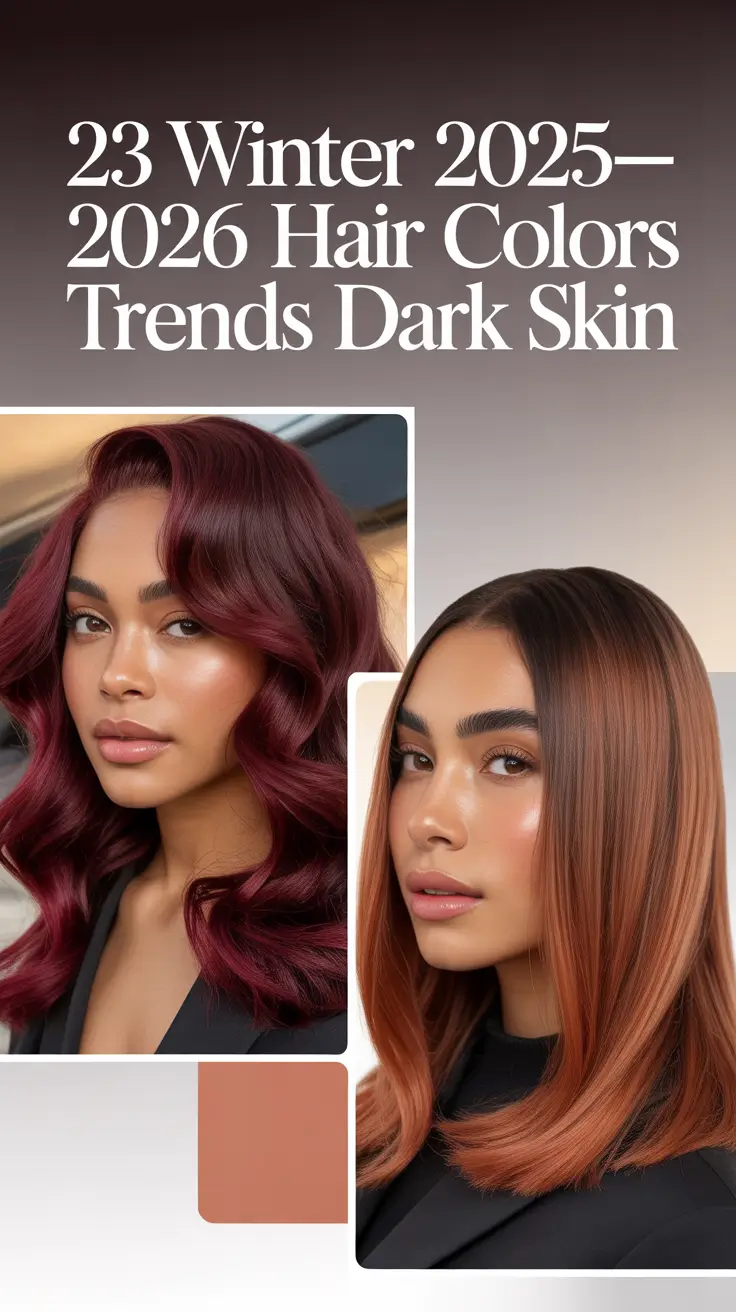 Winter 2025–2026 Hair Colors Trends for Dark Skin: Chic Ideas for Every Tone and Woman