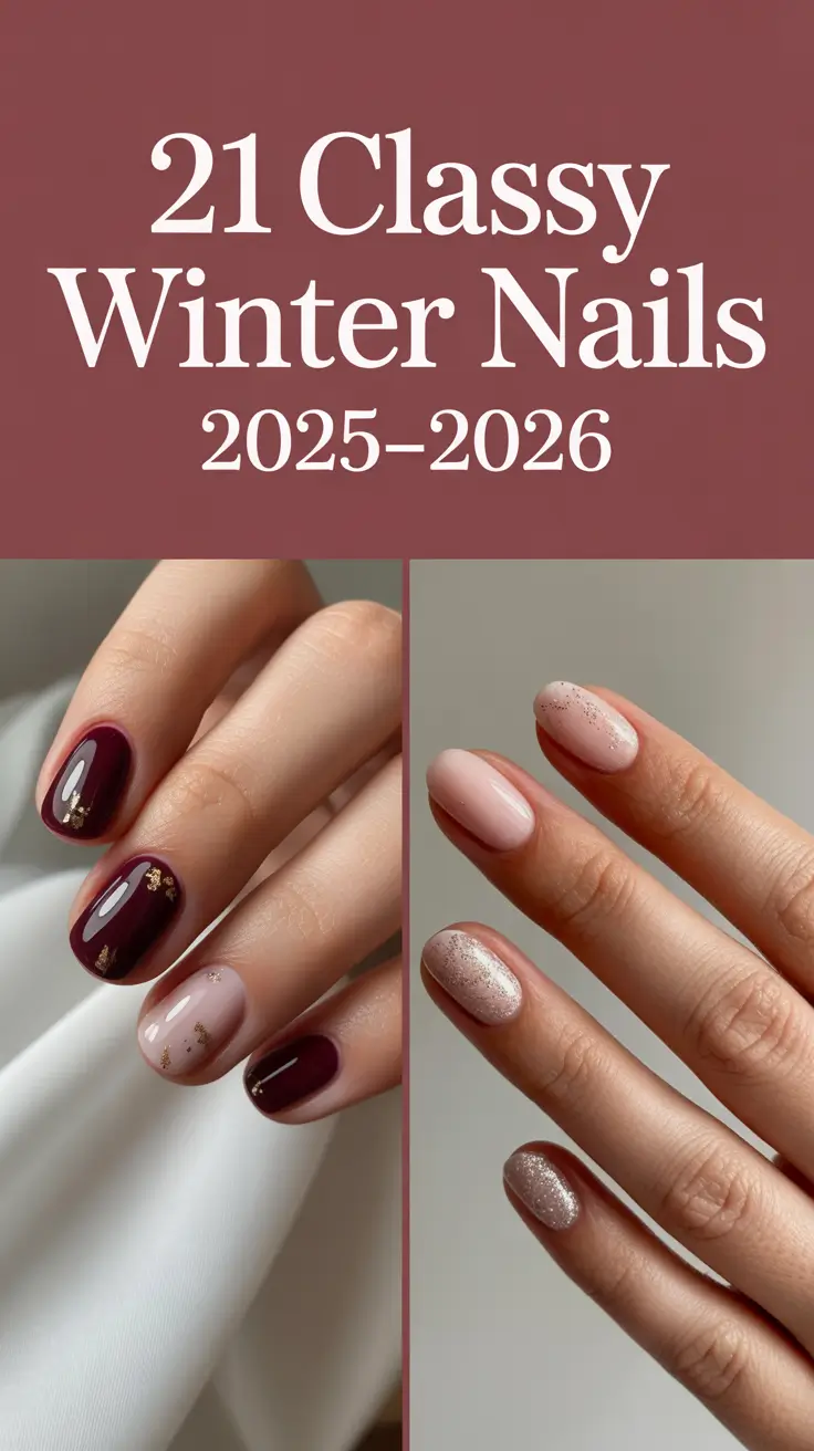 Classy Winter Nails 2025–2026: Simple, Chic & Trendy Designs for the Cold Season