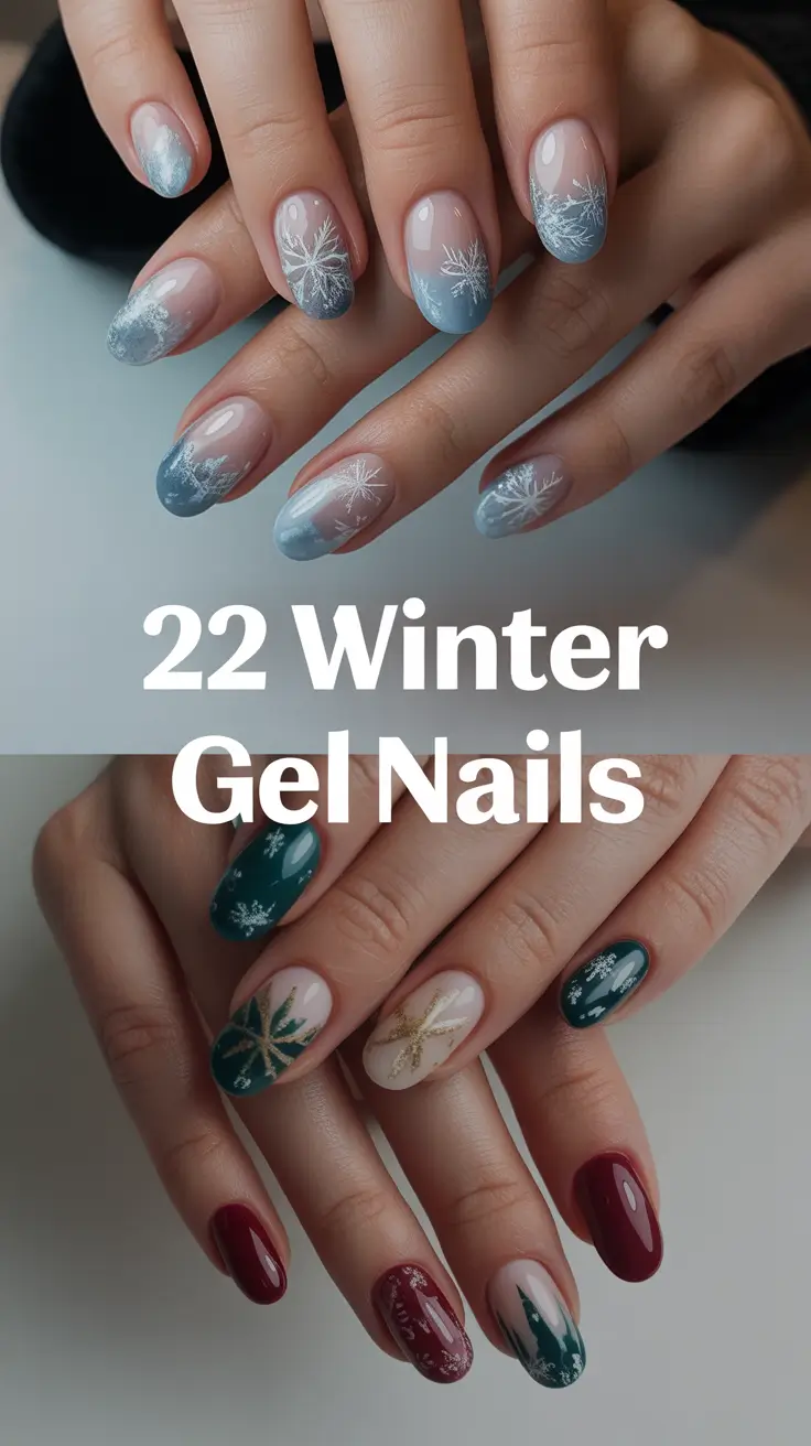 Winter Gel Nails 2025–2026: Classy Designs, Colors & Cute Ideas for the Season