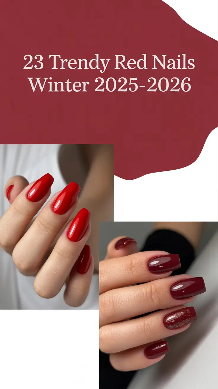 Trendy Red Nails Winter 2025–2026: Stunning Designs & Inspo for Every Style
