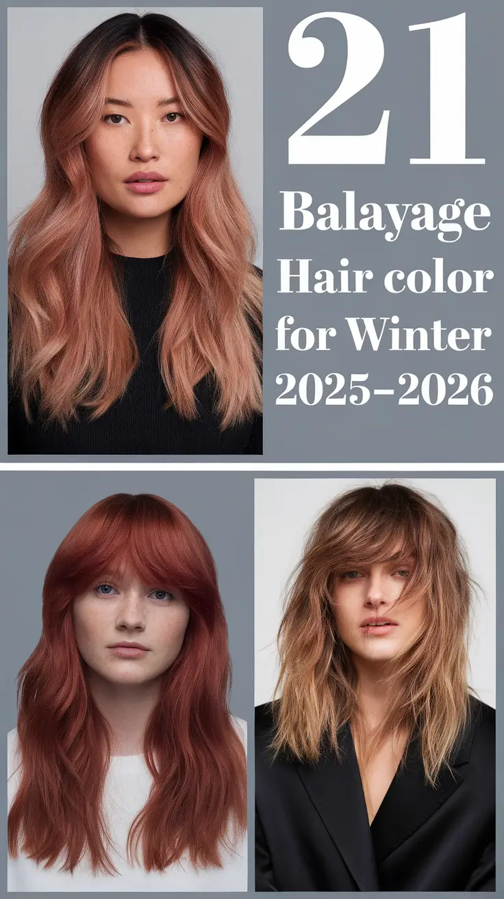Balayage Hair Color for Winter 2025–2026: Bright, Brunette & Blond Ideas with Caramel Highlights