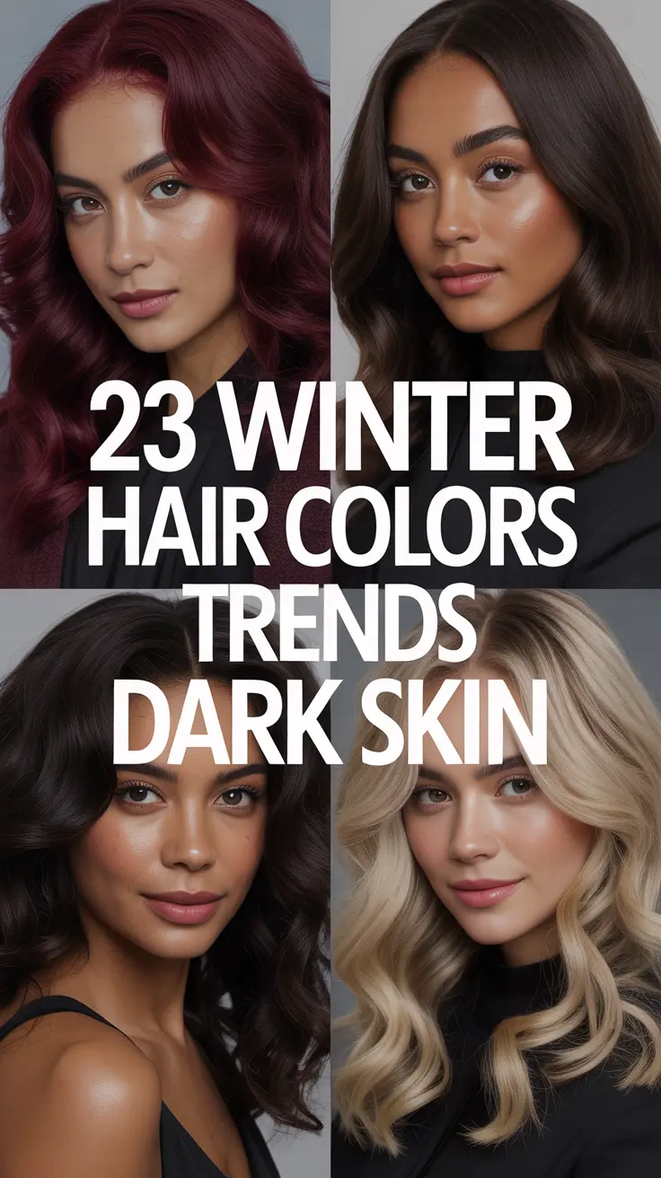 Winter 2025–2026 Hair Colors Trends for Dark Skin: Chic Ideas for Every Tone and Woman