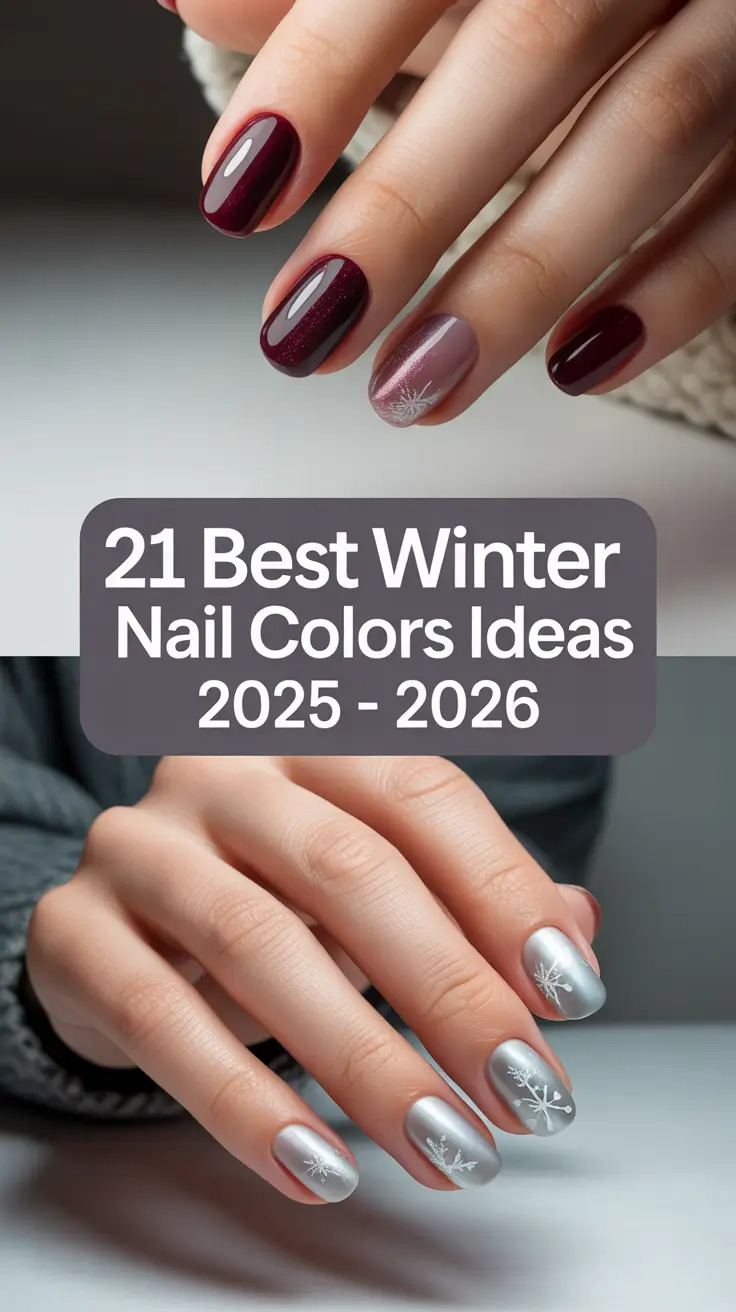 Best Winter Nail Colors Ideas 2025 – 2026: Trendy, Classy & Cozy Manicure Inspiration
