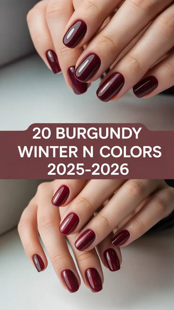 Burgundy Winter Nails Colors 2025–2026: Dark, Elegant & Inspiring Ideas for the Cold Season