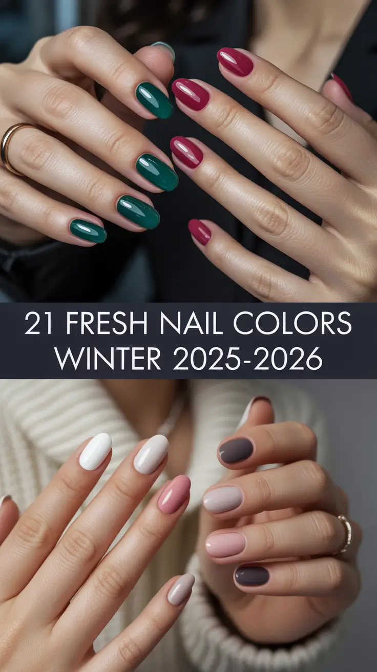 Fresh Nail Colors Winter 2025–2026: Chic Gel & Acrylic Designs for Every Mood