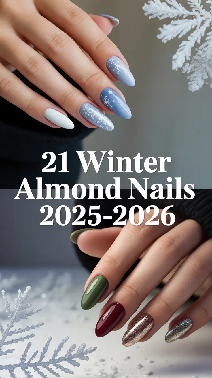 Winter Almond Nails 2025–2026: Classy & Simple Designs for Every Winter Mood
