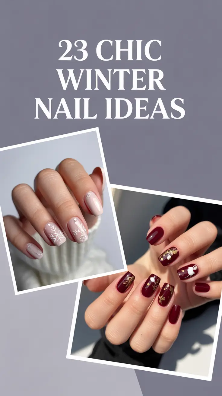 Chic Winter Nail Ideas 2025–2026: Cute, Simple & Aesthetic Looks to Try This Season