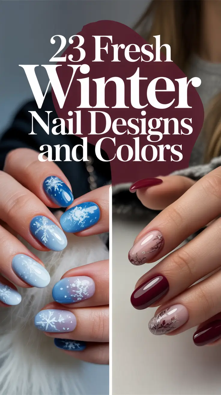 Fresh Winter Nail Designs and Colors 2025–2026: Elegant, Dark & Christmas Gel Ideas to Try This Season