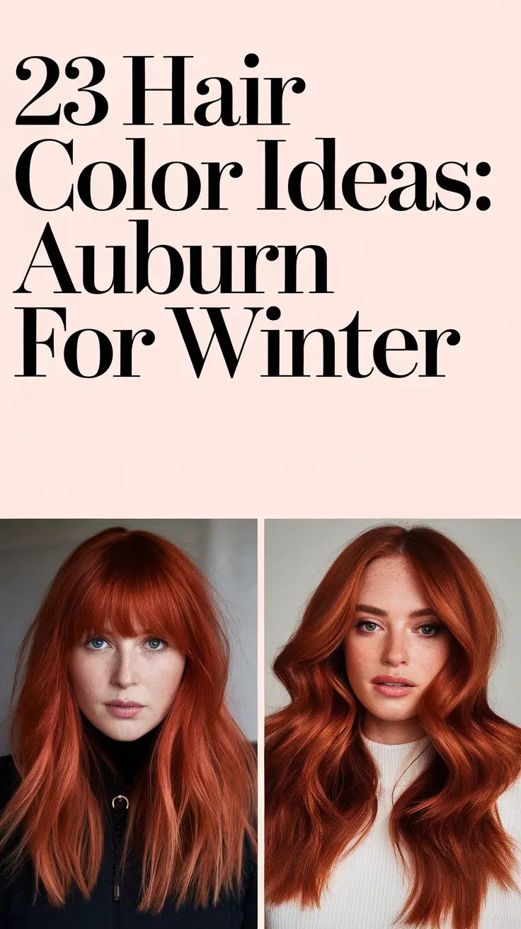 Hair Color Ideas: Auburn for Winter 2025–2026 — Warm, Glowing Shades to Inspire Your Next Look
