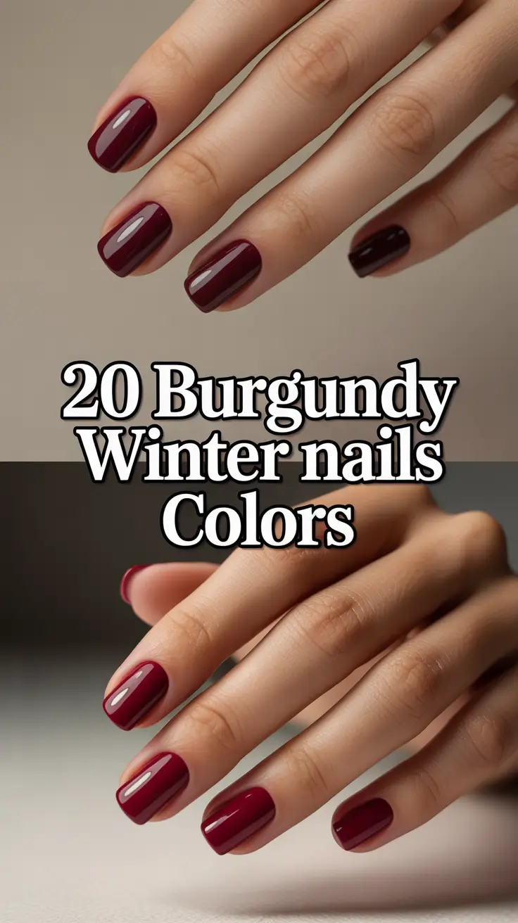 Burgundy Winter Nails Colors 2025–2026: Dark, Elegant & Inspiring Ideas for the Cold Season