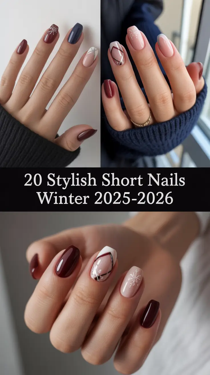 Stylish Short Nails Winter 2025–2026: Cute, Simple & Trendy Ideas You’ll Love This Season