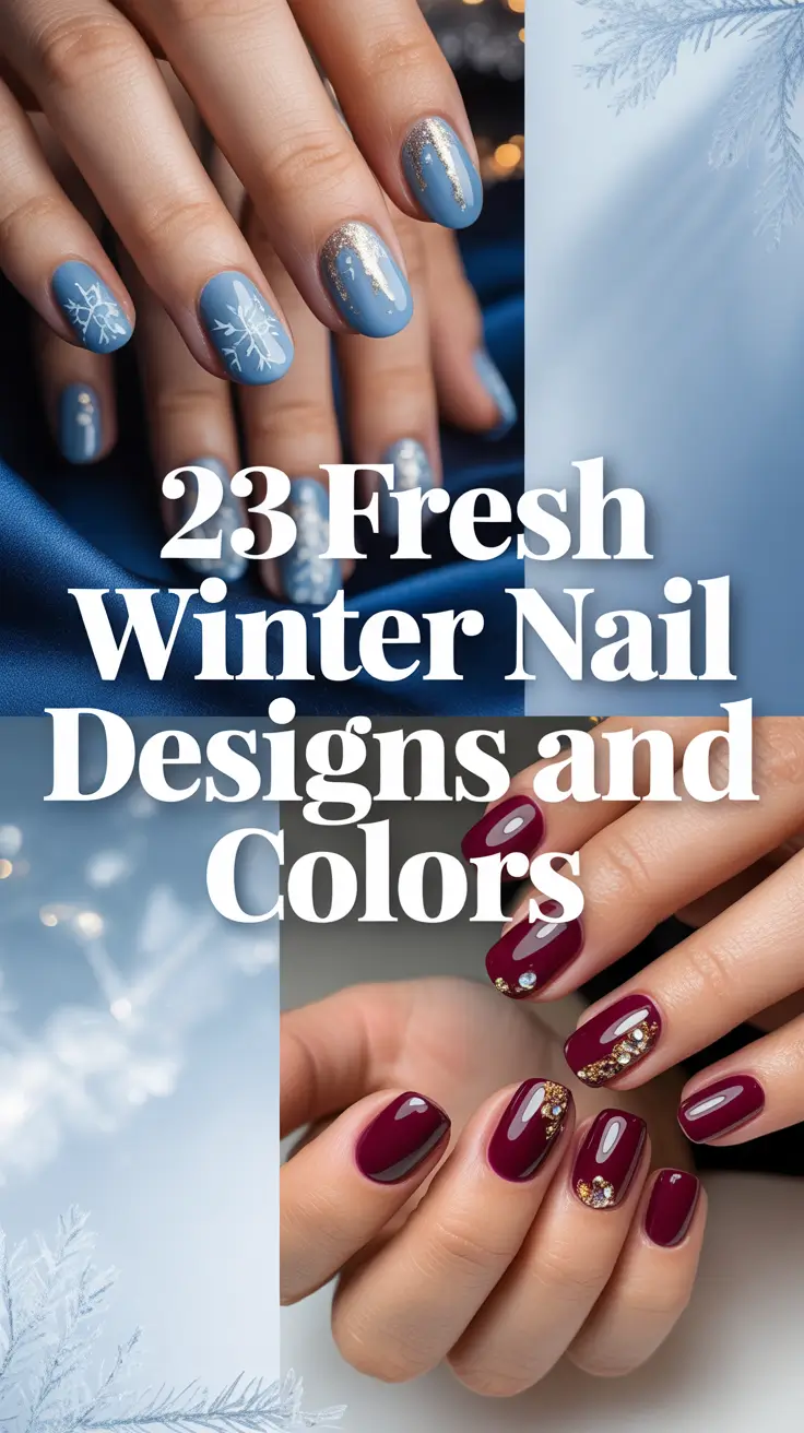 Fresh Winter Nail Designs and Colors 2025–2026: Elegant, Dark & Christmas Gel Ideas to Try This Season