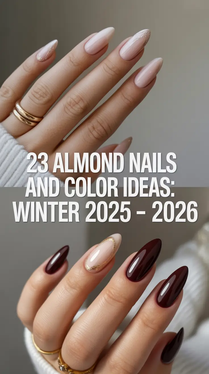 Almond Nails and Color Ideas: Winter 2025–2026 — Classy Gel Looks for the Holiday Season