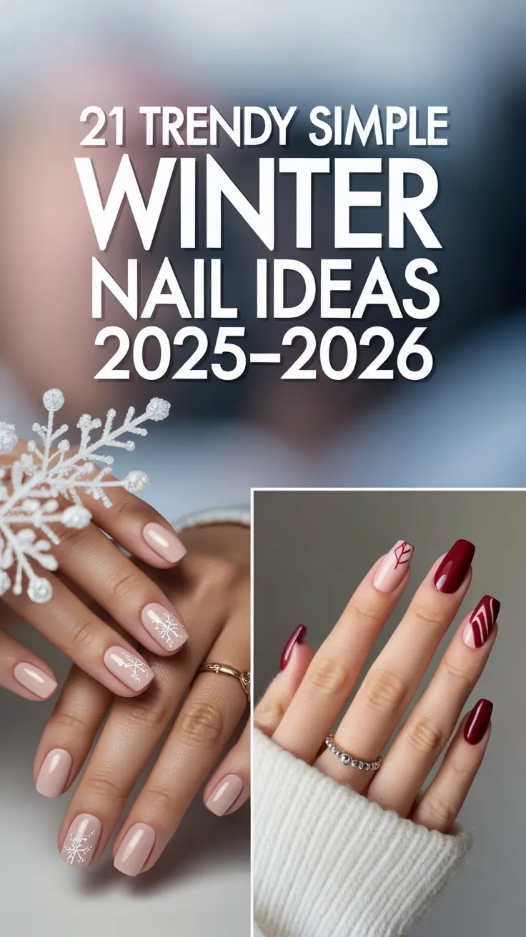 Trendy Simple Winter Nail Ideas 2025–2026: Cute Gel Designs, Cozy Colors & Inspo for Every Style