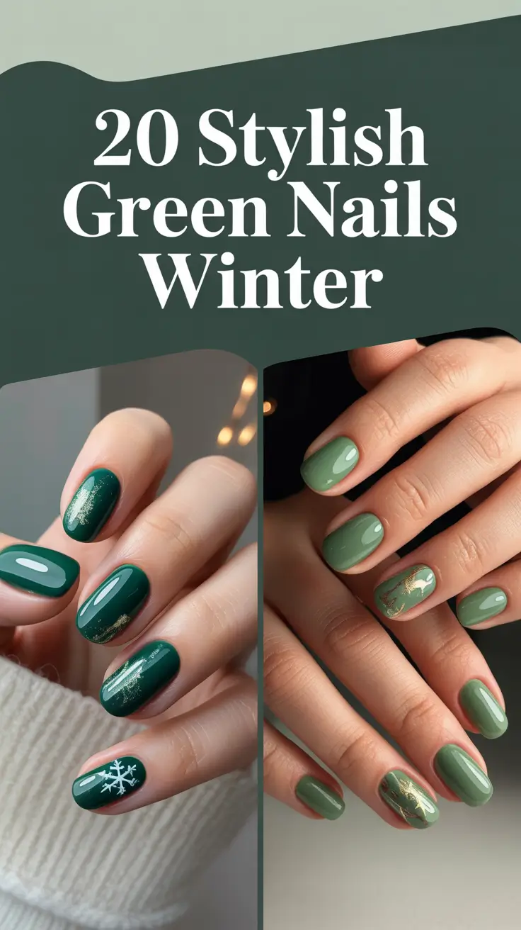 Stylish Green Nails Winter 2025–2026: Elegant Designs and Fresh Ideas for Every Mood