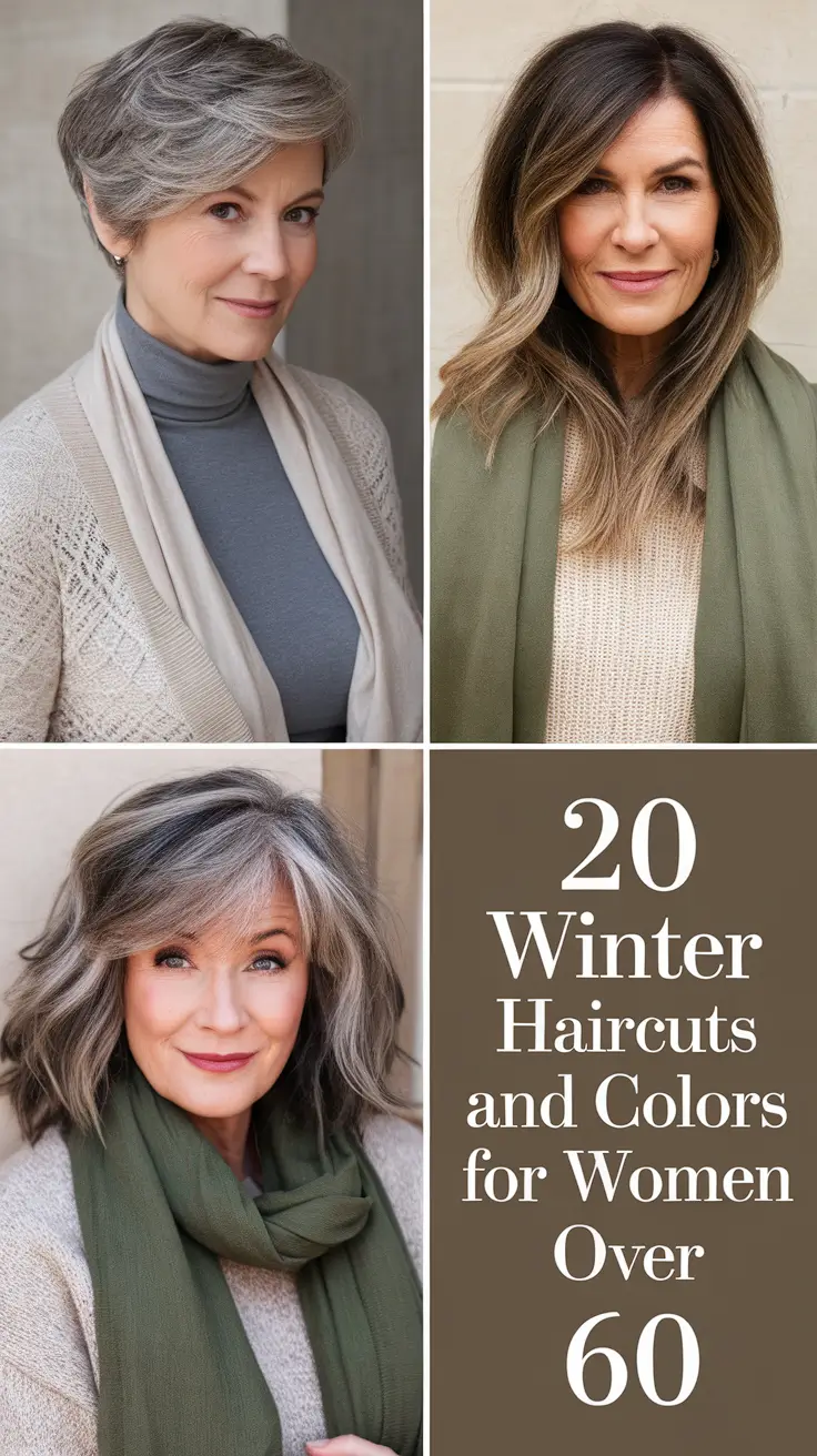 Winter 2025–2026 Haircuts and Colors for Women Over 60: Trendy Short, Medium, and Grey Styles