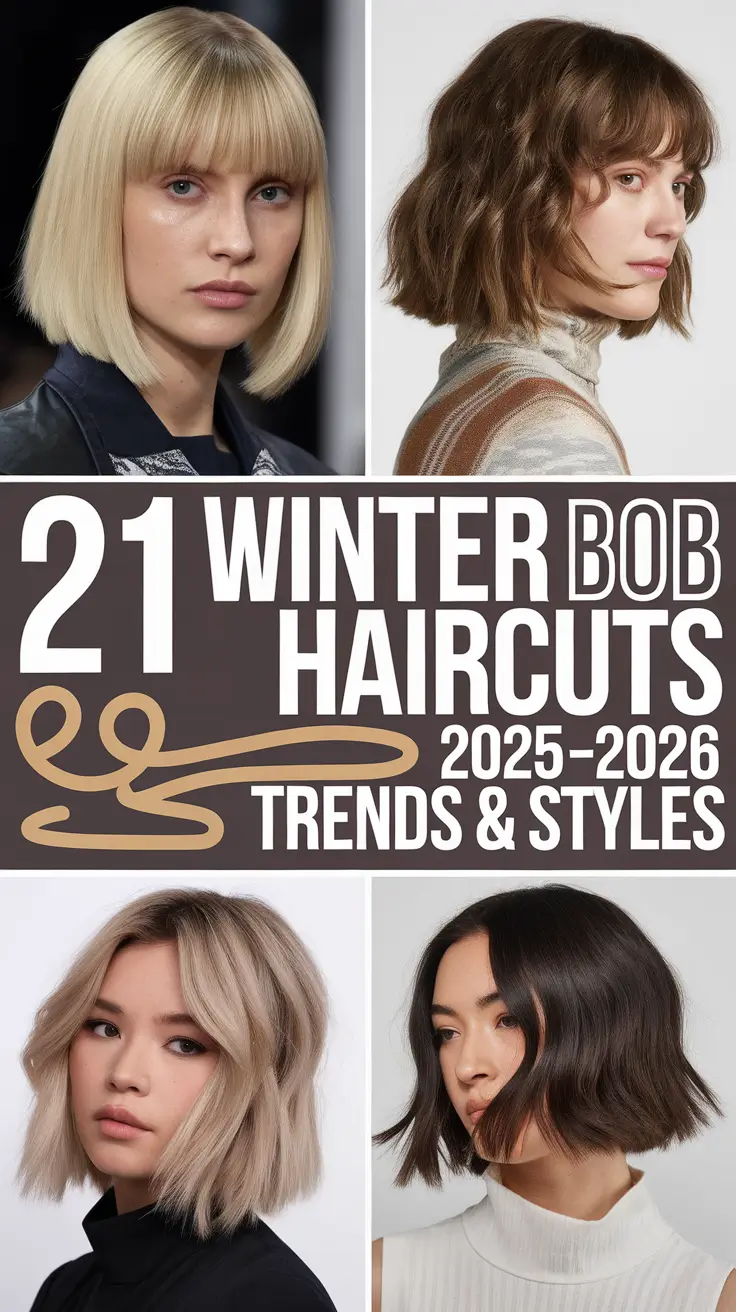 Winter Bob Haircuts 2025: Chic Short Styles and Hair Color Trends
