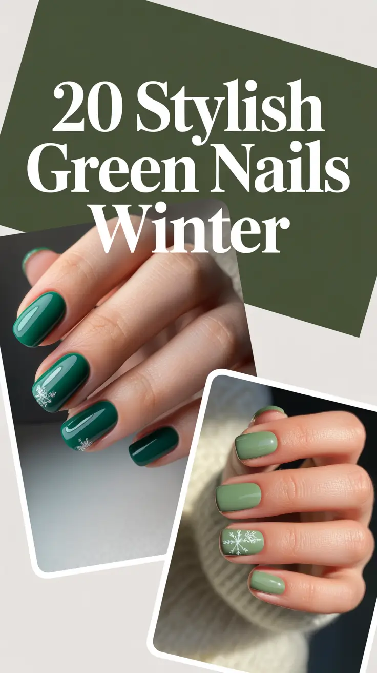 Stylish Green Nails Winter 2025–2026: Elegant Designs and Fresh Ideas for Every Mood