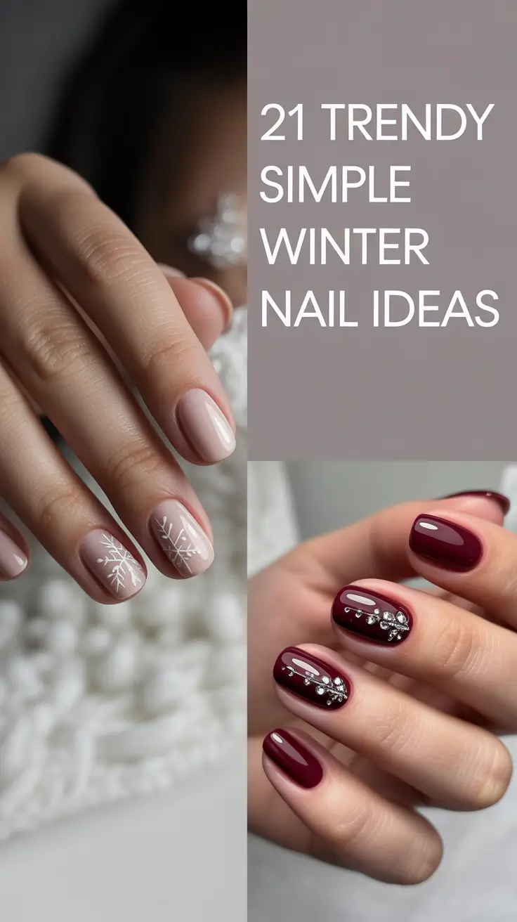 Trendy Simple Winter Nail Ideas 2025–2026: Cute Gel Designs, Cozy Colors & Inspo for Every Style