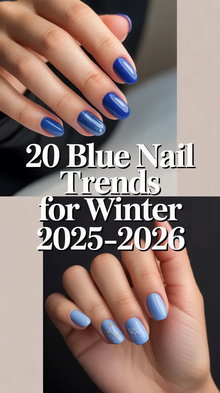 Blue Nail Trends for Winter 2025–2026: Icy Royal Designs That Sparkle All Season