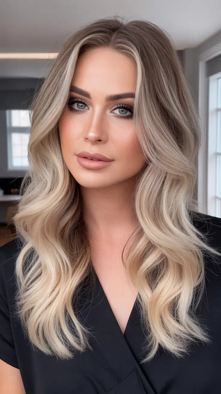 soft winter hair colors 2025 2026 Frosted Mushroom Blonde