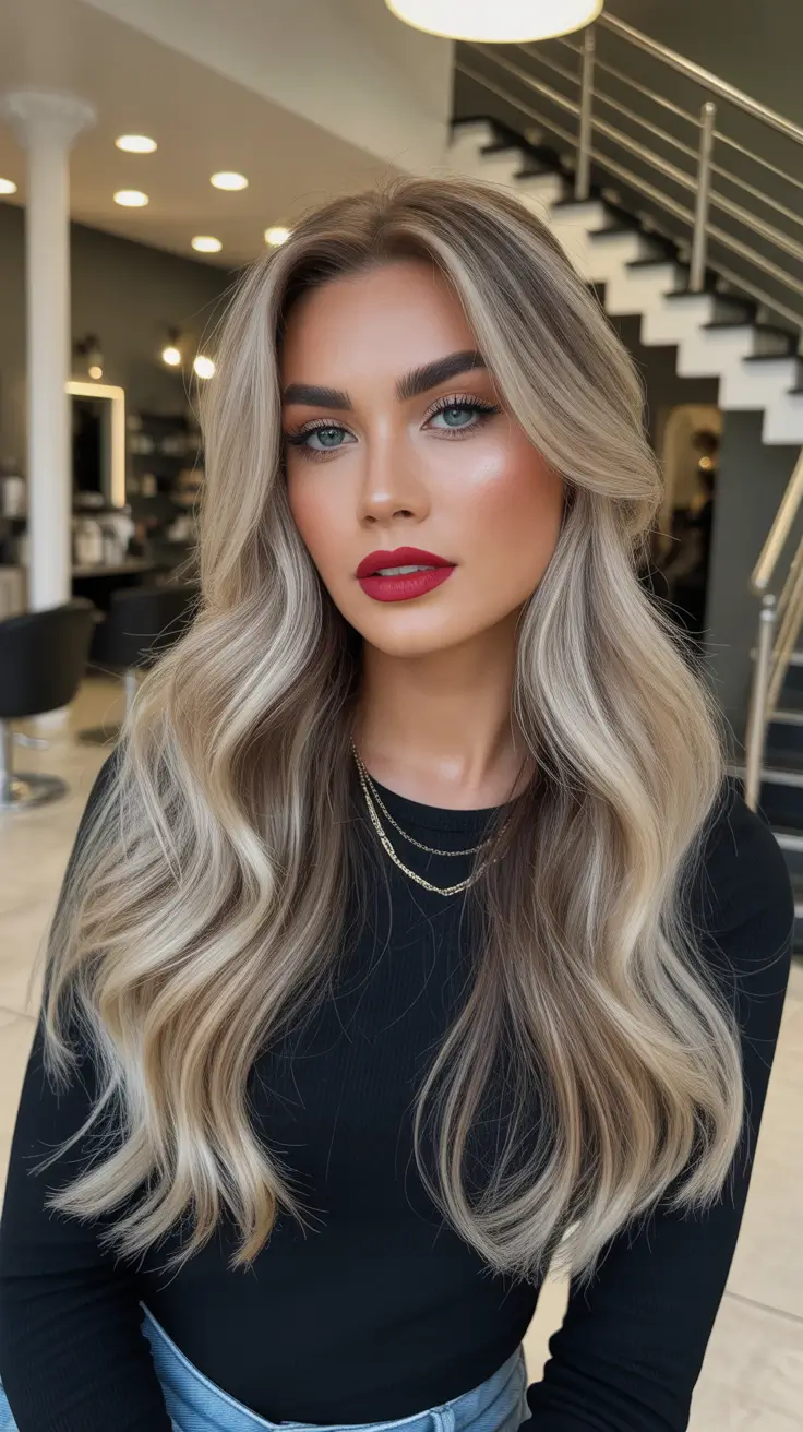 soft winter hair colors 2025 2026 Frosted Vanilla Ash