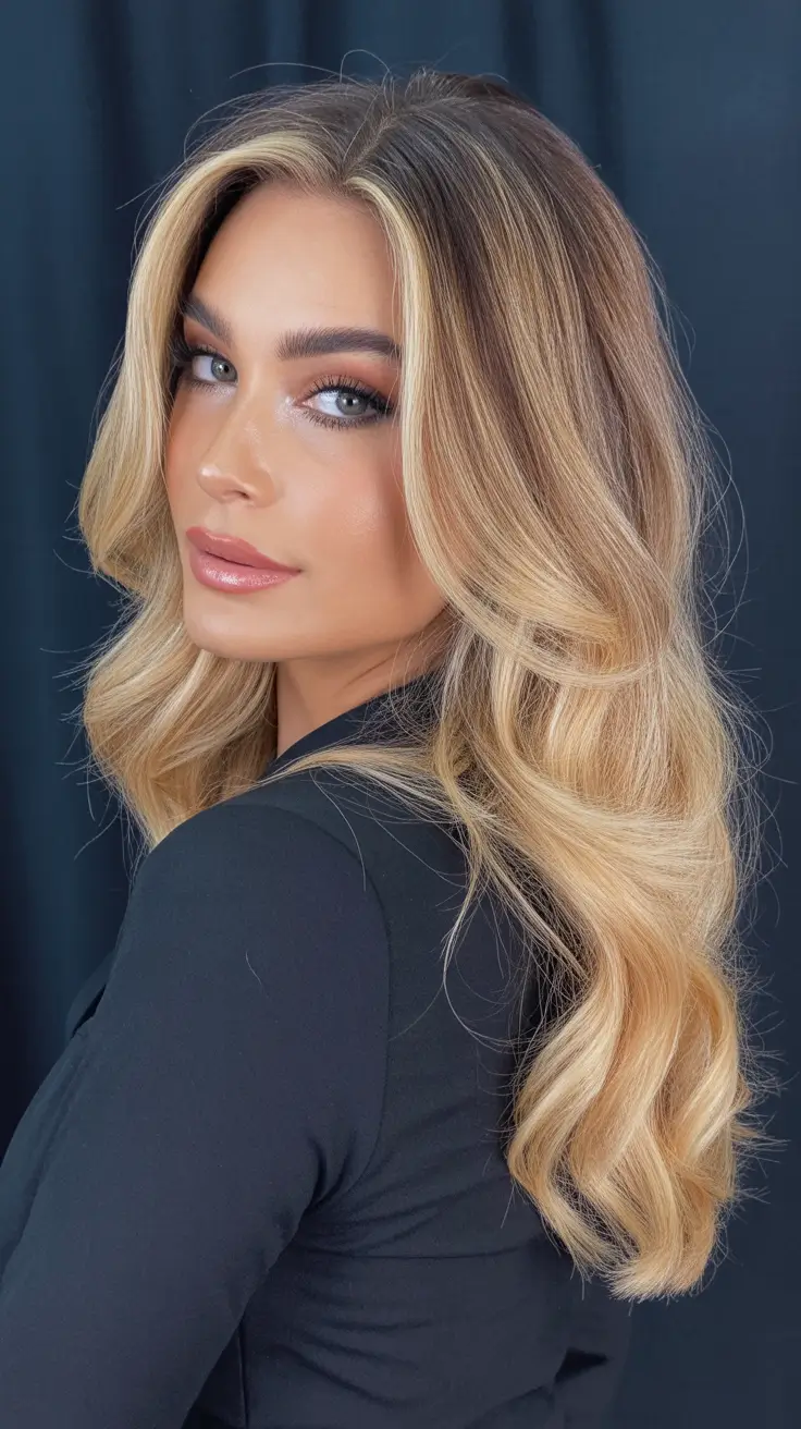 soft winter hair colors 2025 2026 Champagne Butter Blonde