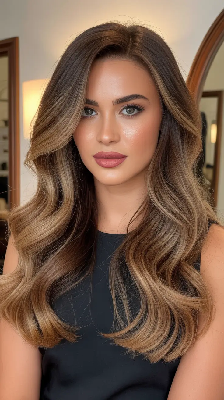 soft winter hair colors 2025 2026 Cappuccino Glow Blend