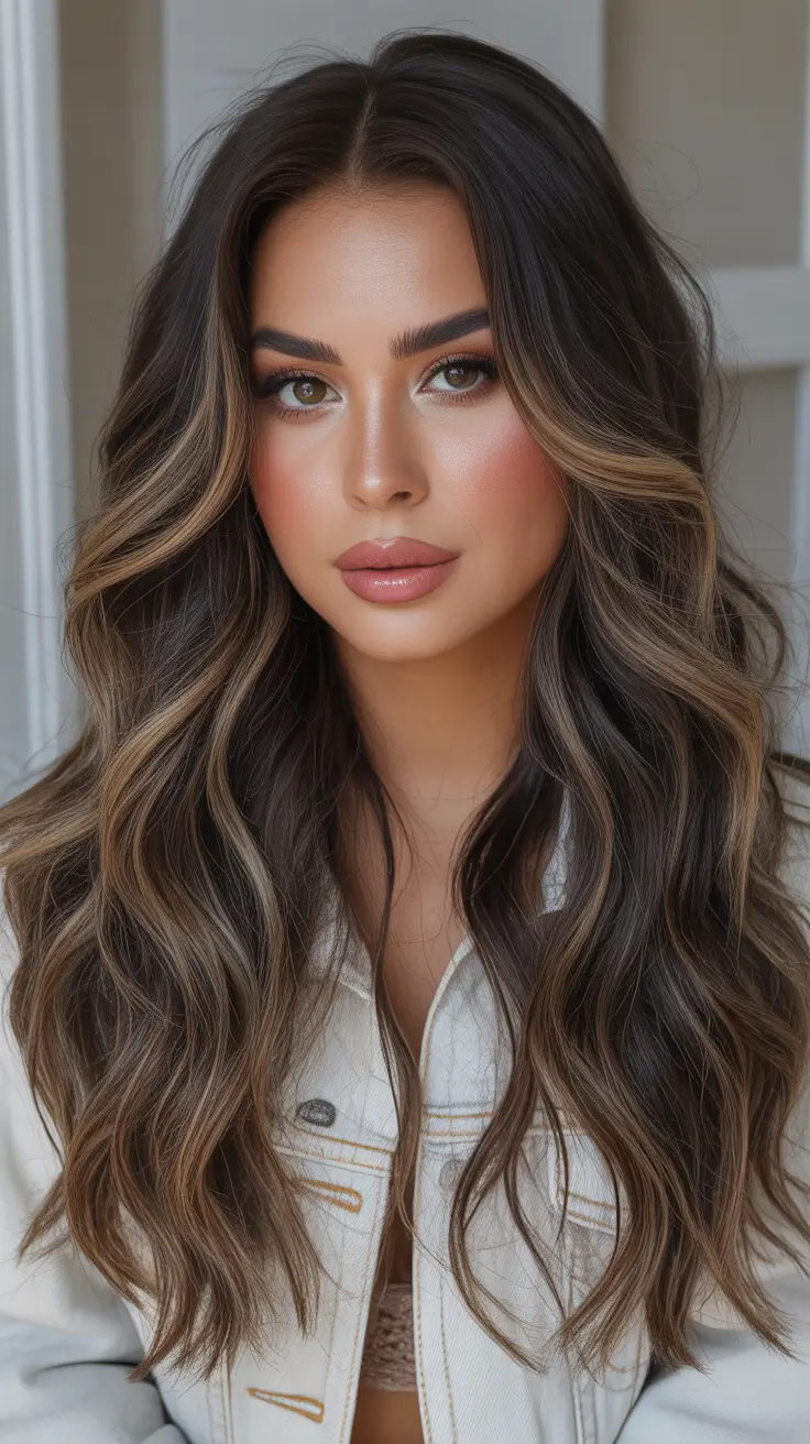 soft winter hair colors 2025 2026 Smoky Mocha Dimension
