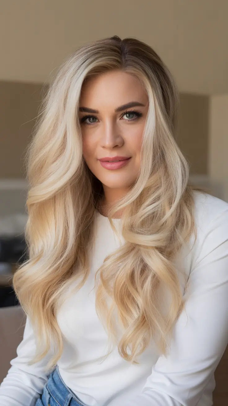 trending winter hair colors Buttercream Blonde Luxe