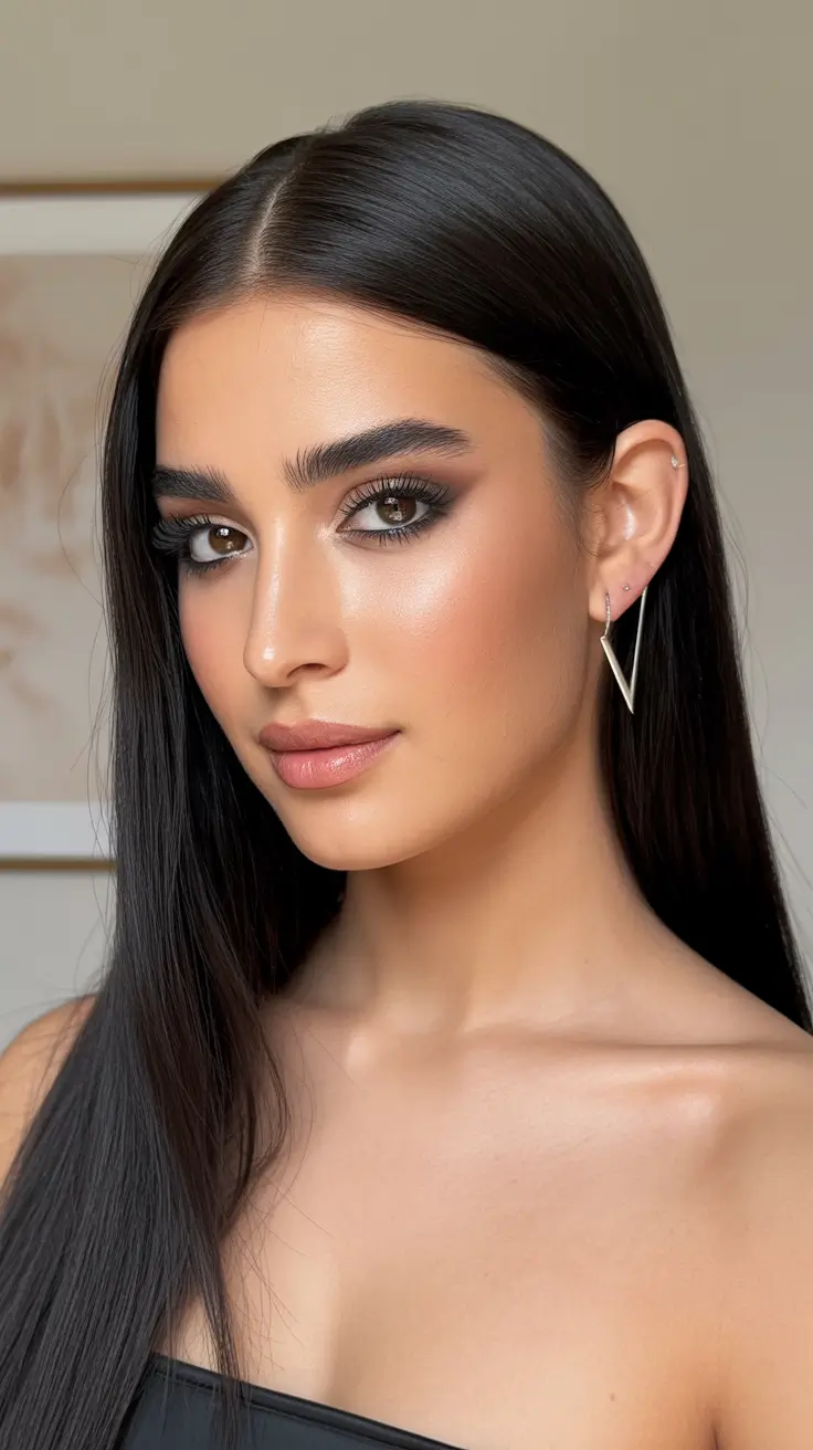 trending winter hair colors Satin Espresso Straight
