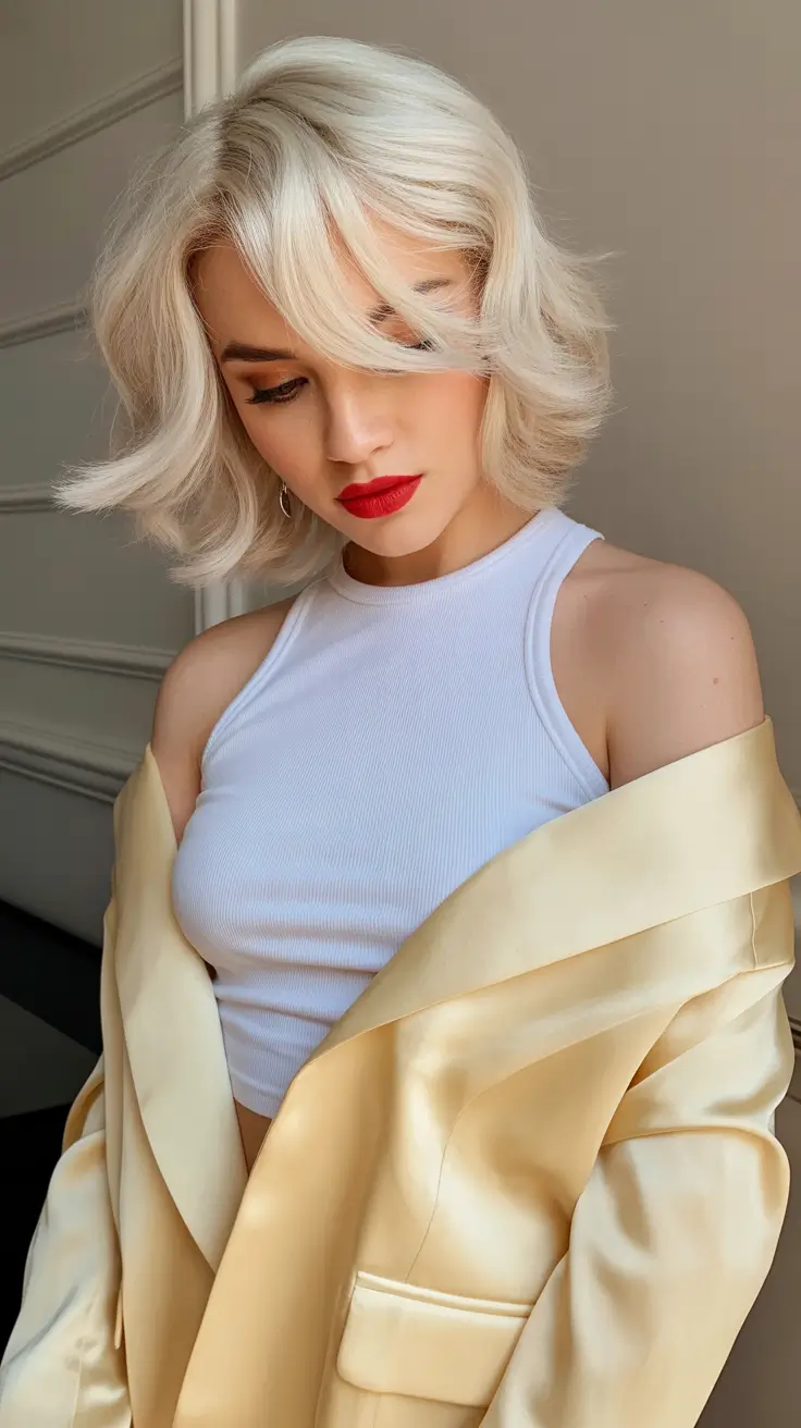 trending winter hair colors Retro Platinum Volume