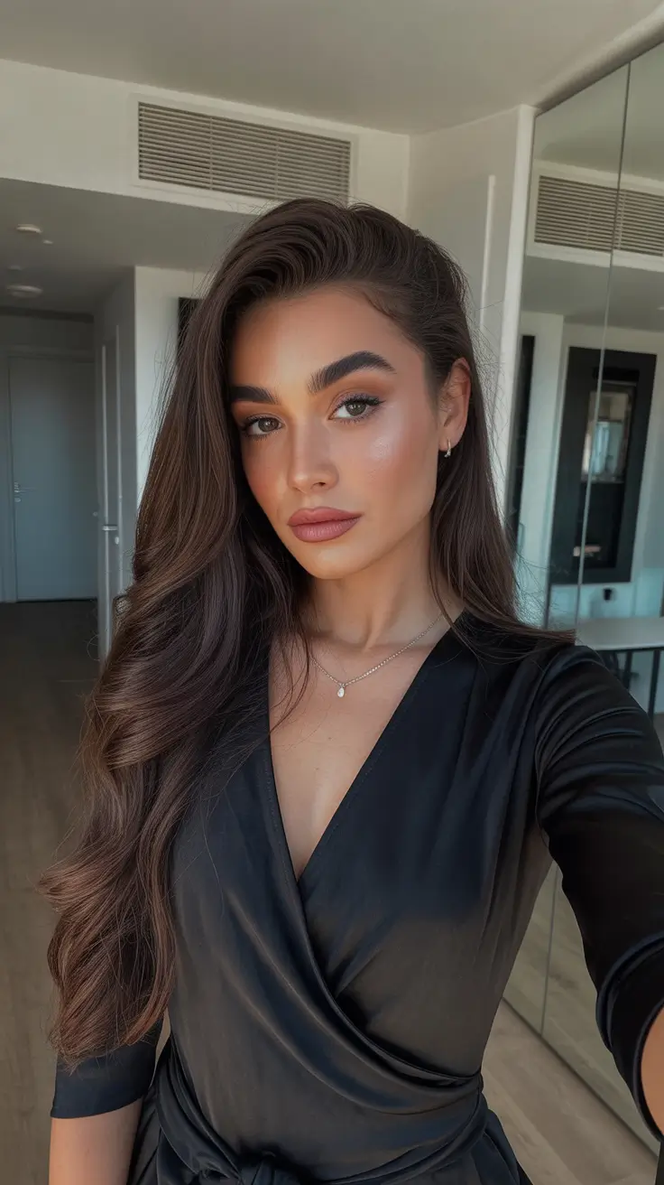 brown hair colors winter Deep Brunette Radiance