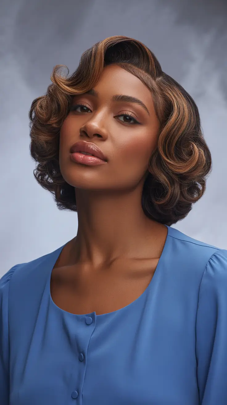 cute winter hair colors black women Soft Chocolate Glamour