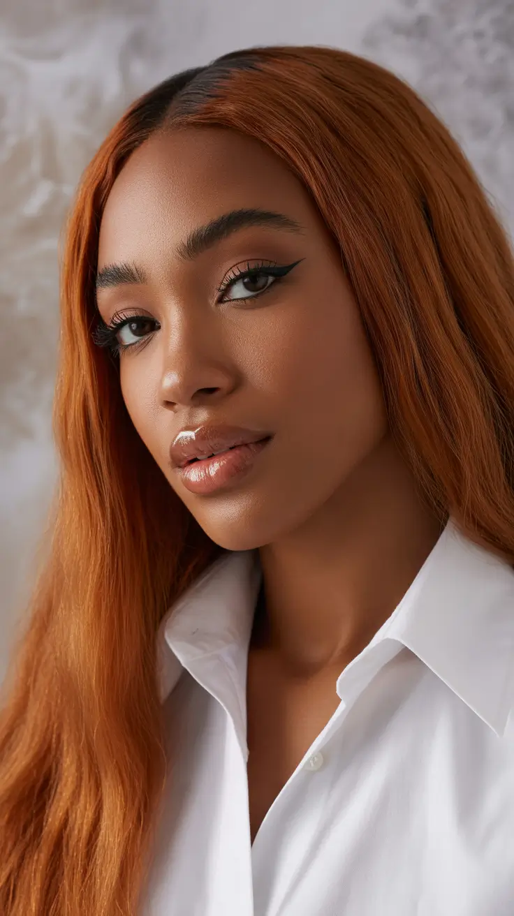 cute winter hair colors black women Copper Confidence