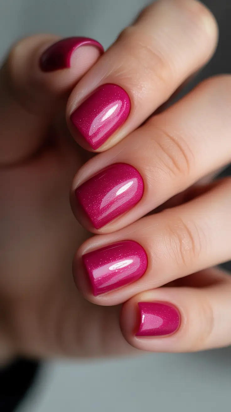 Trendy Pink Winter Nails 2025-2026 Frosty Petal Simplicity