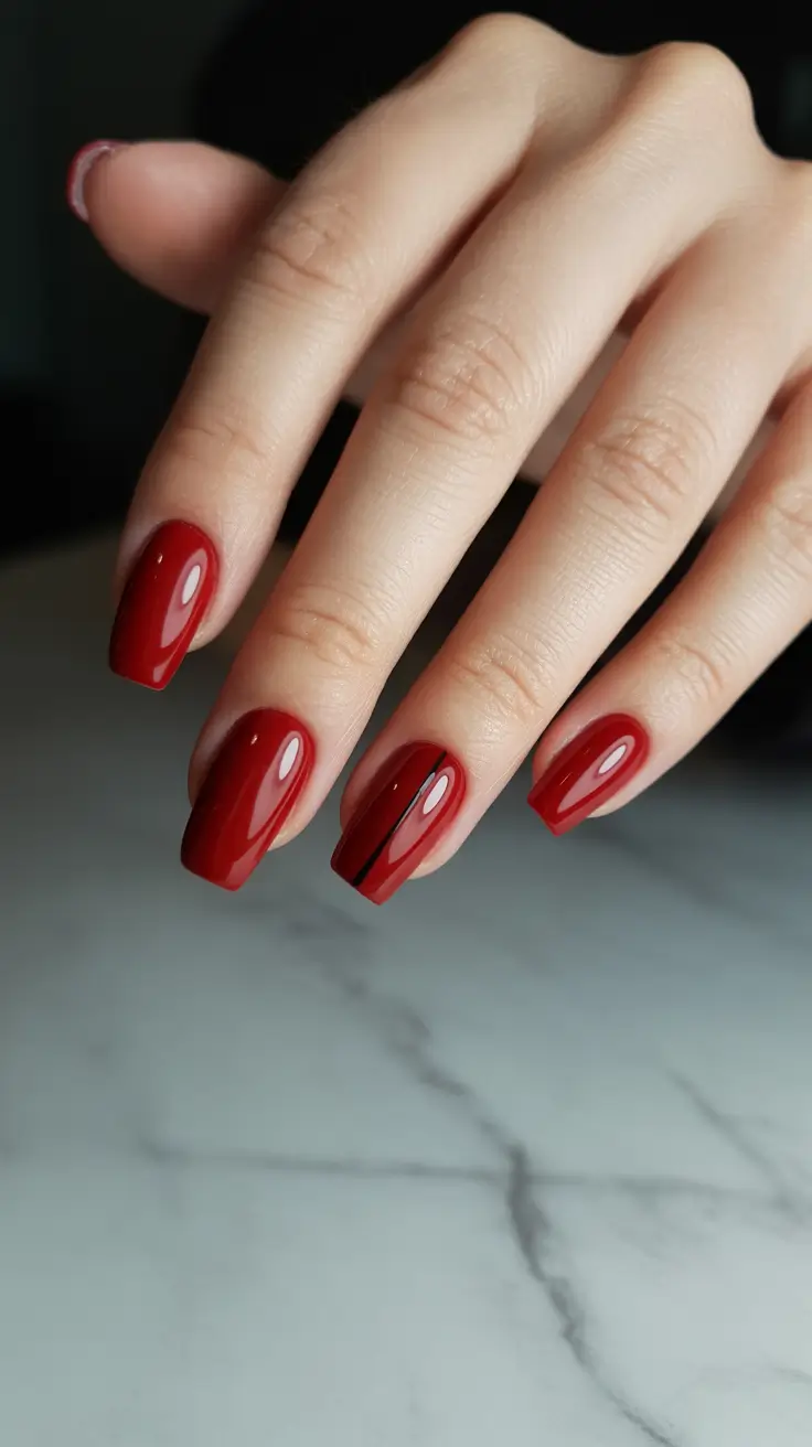 Trendy Red Nails Winter 2025-2026 Cinnamon Gloss Classic