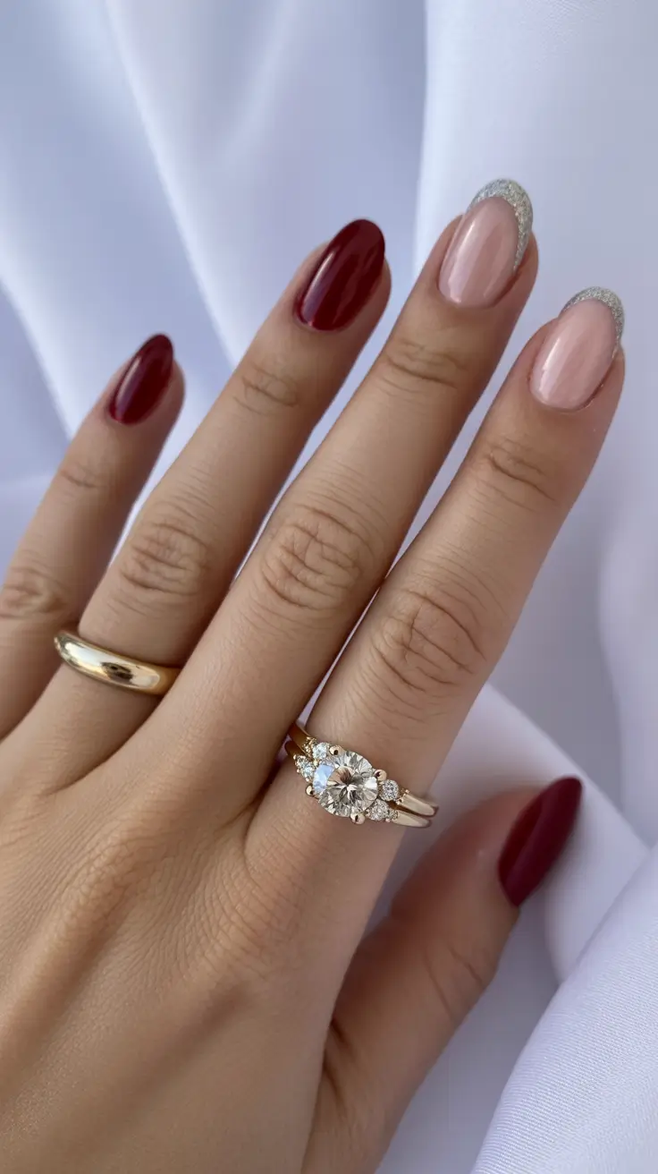 Trendy Red Nails Winter 2025-2026 Modern Ruby French