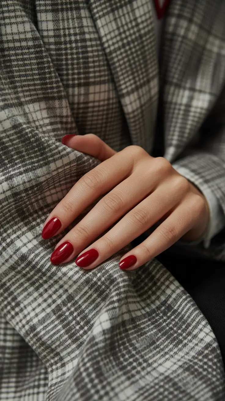 Trendy Red Nails Winter 2025-2026 Polished Cranberry Chic