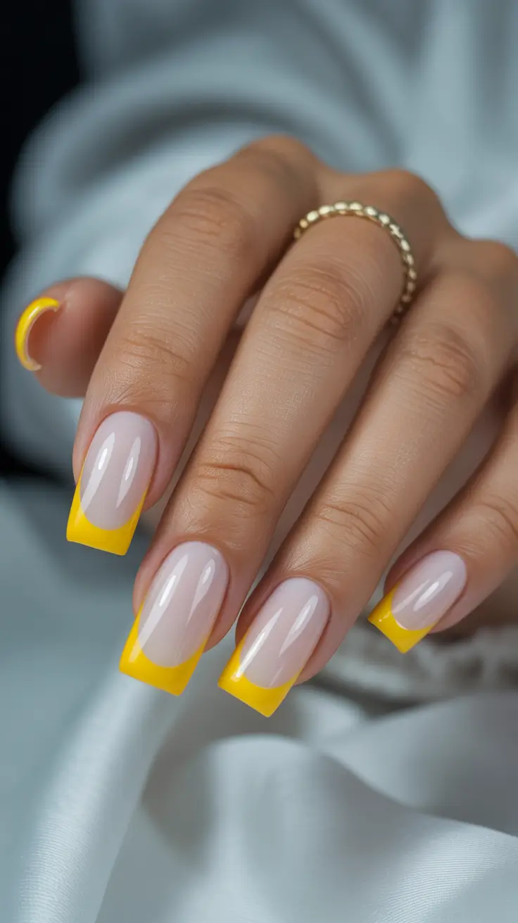 Trendy Simple Winter Nail Ideas 2025–2026 Sunny Frost French