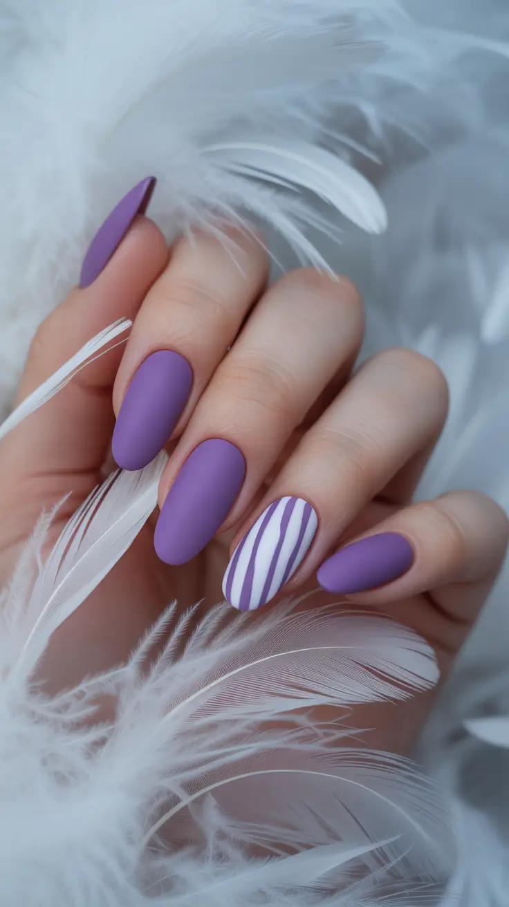 winter-nails-2025-Frosted-Plum-Stripes