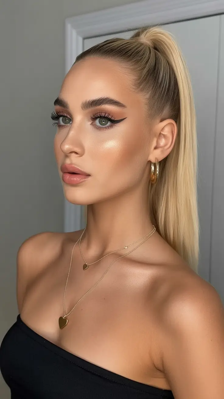 winter formal hairstyles for long hair High Sleek Ponytail