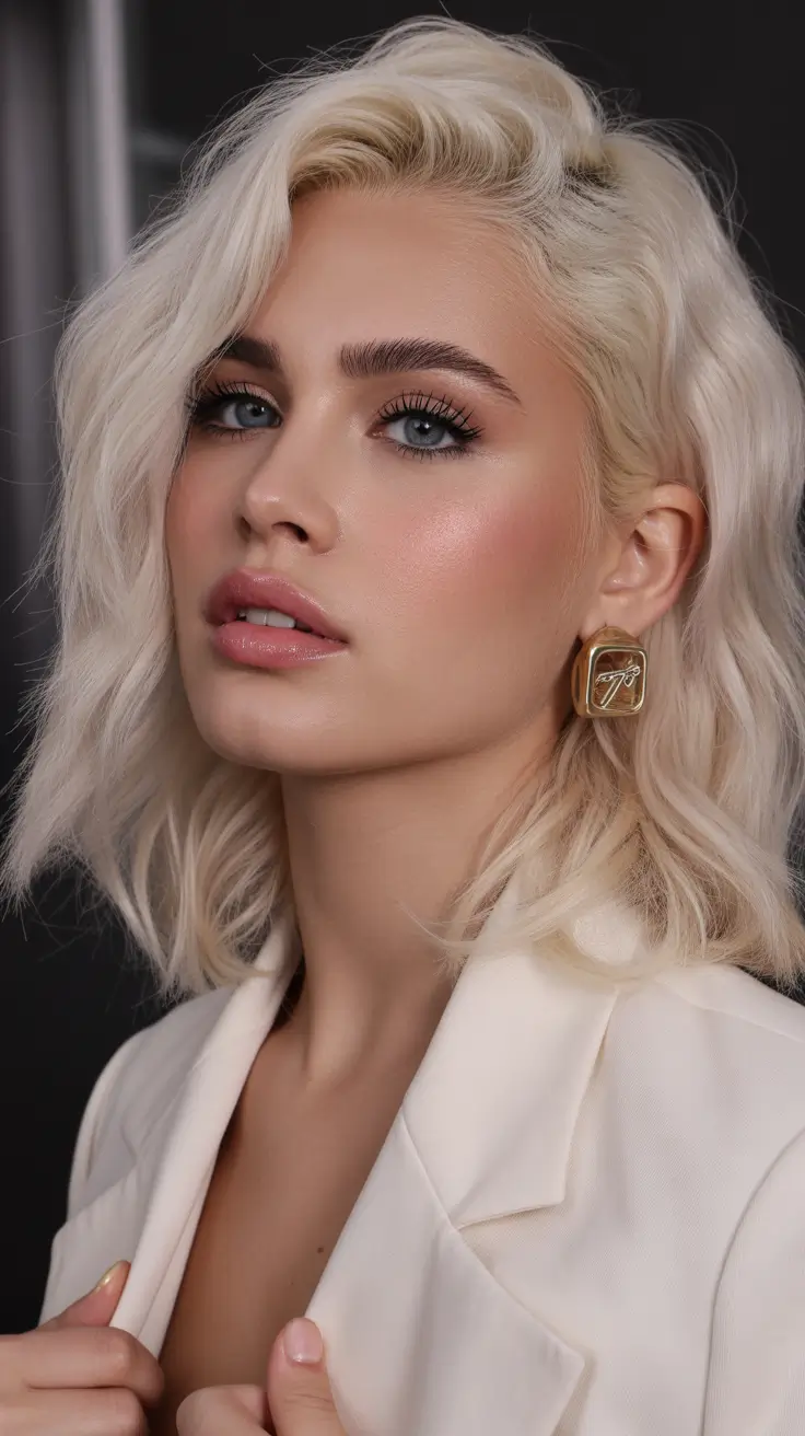 winter formal hairstyles short hair Modern Blonde Lob