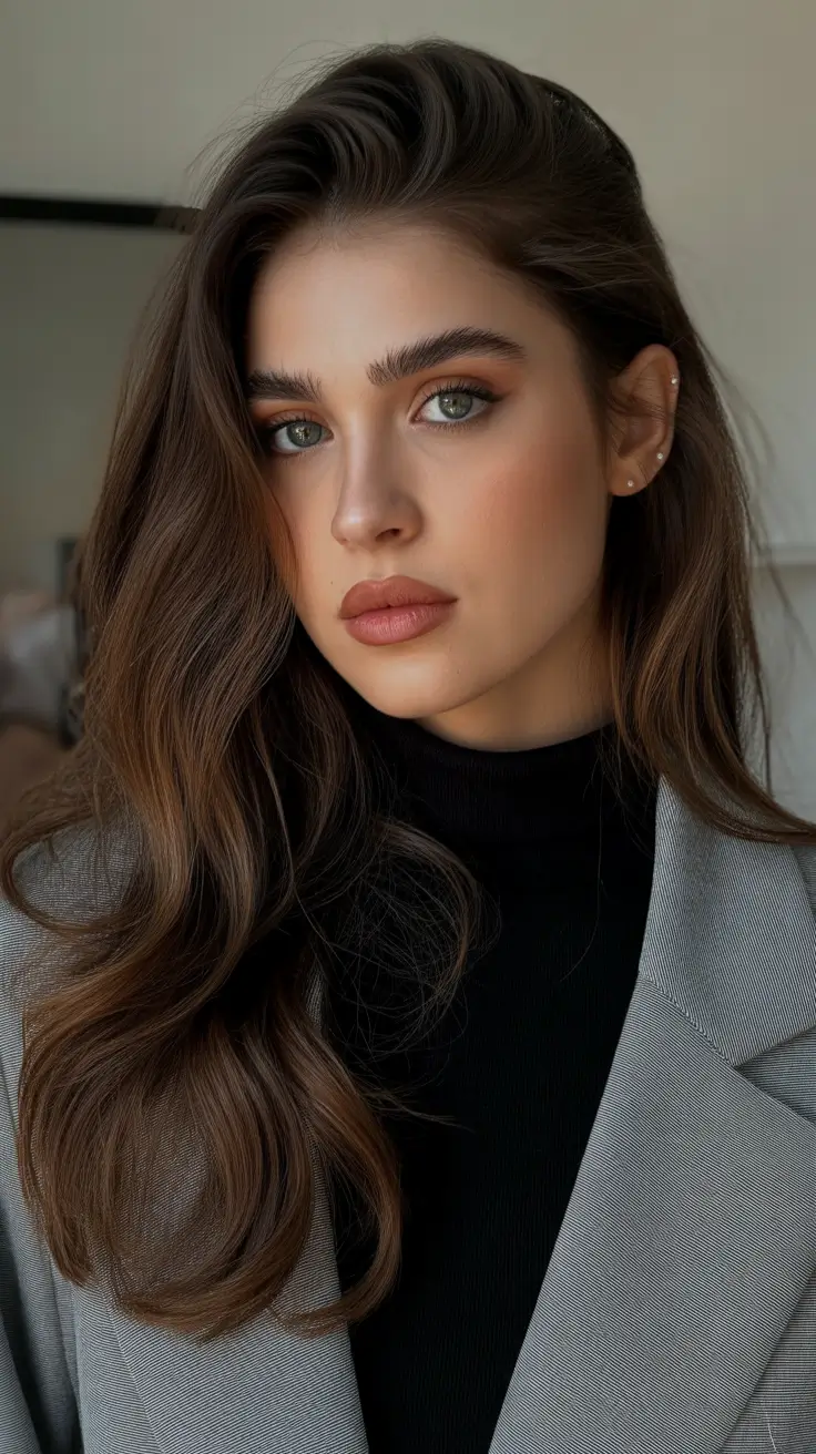 winter formal hairstyles for long hair Side-Parted Loose Waves
