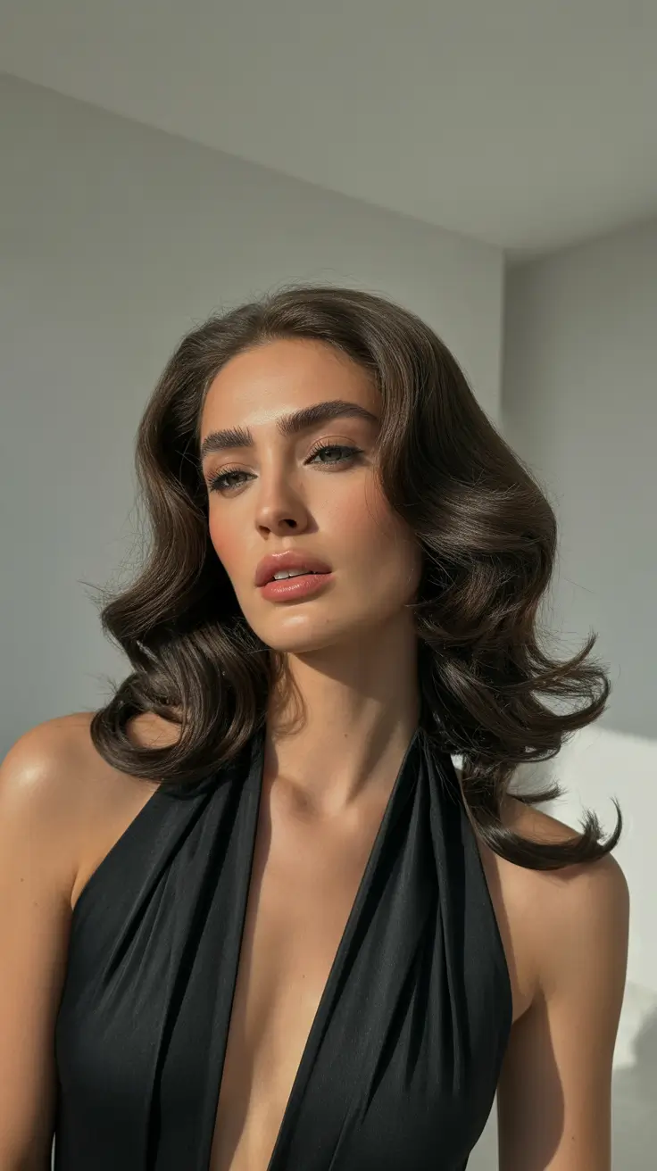 winter formal hairstyles medium length Retro-Inspired Voluminous Curls