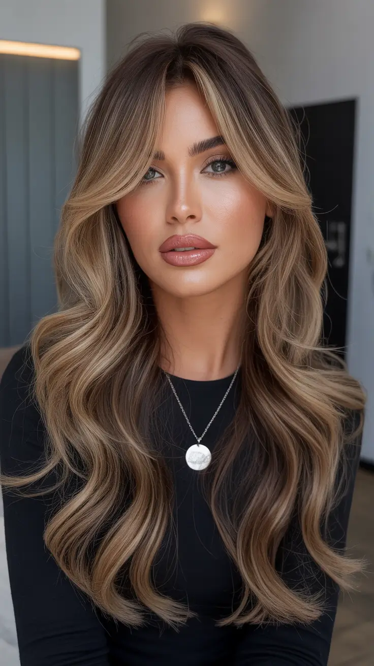 ideas for brunettes Golden Chestnut Volume