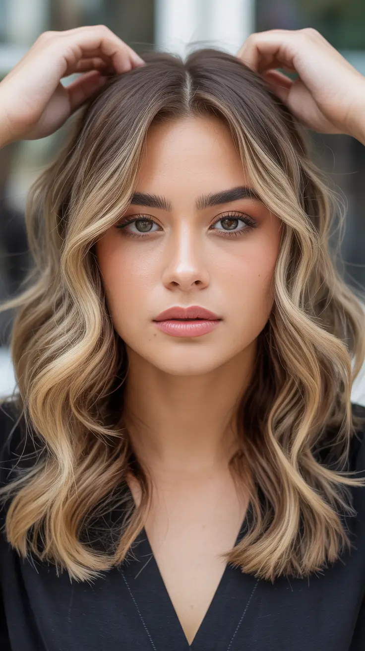 winter hair colors with highlights Honeyed Waves with Face Glow Highlights