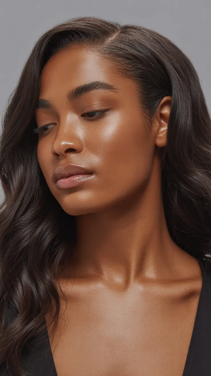 winter hair colors for dark skin Mocha Satin Glow