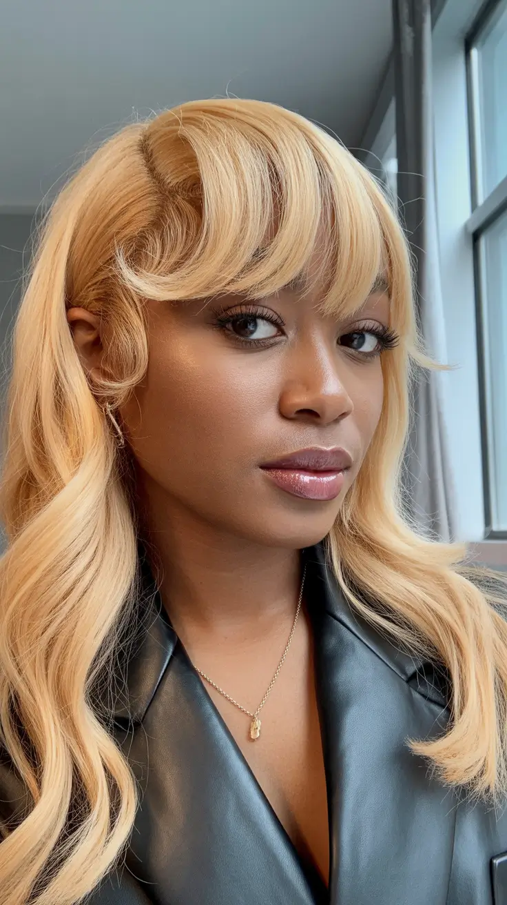 winter hair colors for dark skin Vanilla Cream Blonde