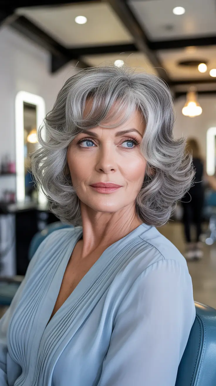curly grey bob 2025